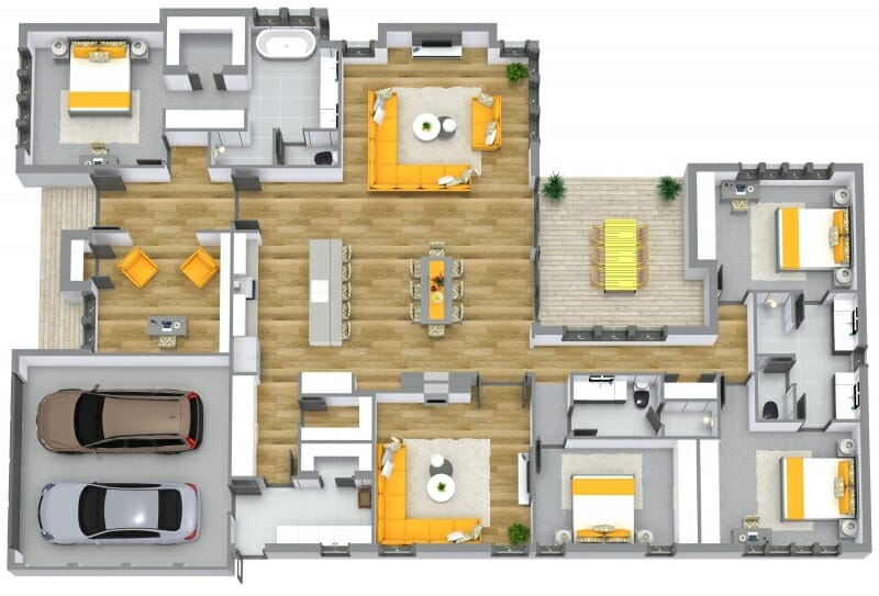 Real estate floor plan 3D