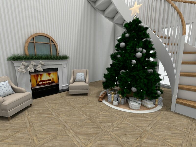 Christmas tree in hall