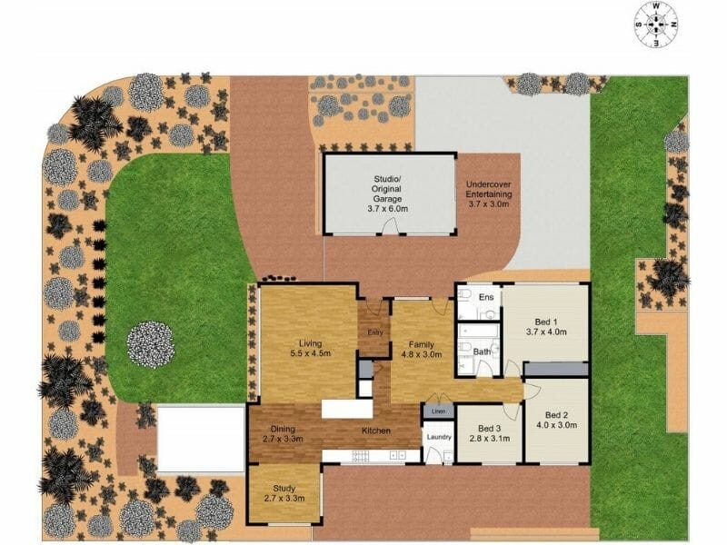 Large 2D Site Plan Example