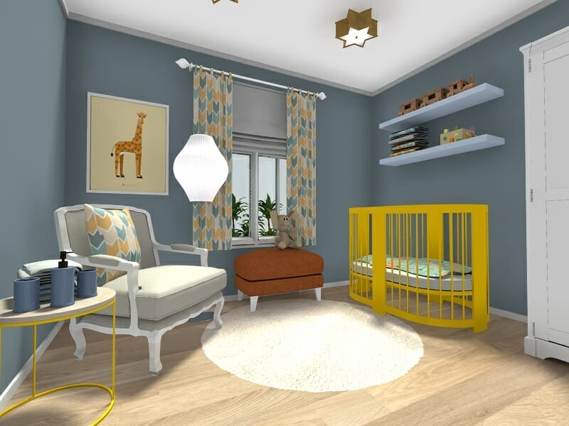 Kids room created with the Roomsketcher App