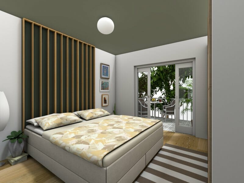 Small bedroom design with balcony 3D Photo